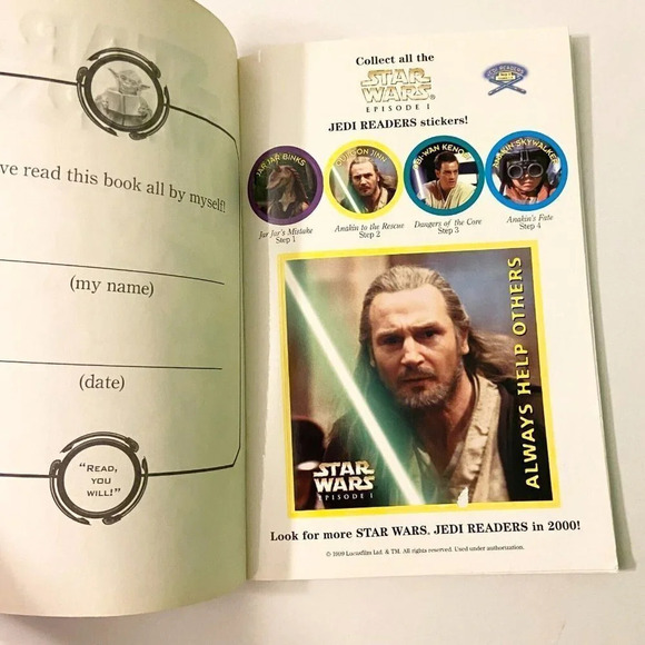 Vintage 1999 Anakin To The Rescue Star Wars Episode 1 Book with Stickers - Picture 9 of 16